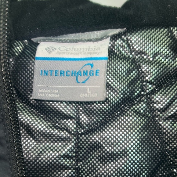 Columbia Black Ski Jacket Insulated Chevron Design - Picture 3 of 4
